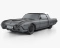 Ford Thunderbird 1961 3d model wire render