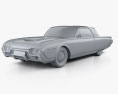 Ford Thunderbird 1961 3D-Modell clay render