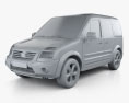 Ford Tourneo Connect LWB 2014 3D 모델  clay render
