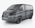 Ford Tourneo Custom SWB 2014 3d model wire render