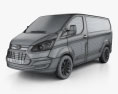Ford Transit Custom SWB 2014 3D модель wire render