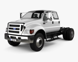 Ford F-650 / F-750 Cabine Dupla Chassis 2012 Modelo 3d