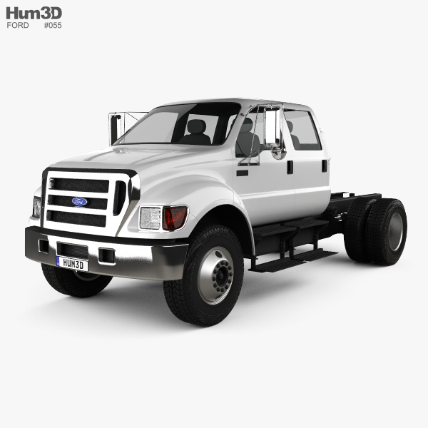 Ford F-650 / F-750 Cabina Doble Chassis 2012 Modelo 3D