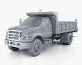 Ford F-650 / F-750 Dump Truck 2014 3d model clay render