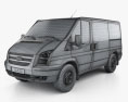Ford Transit Tourneo SWB Low Roof 2014 3d model wire render