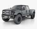 Ford F-554 Extreme Crew Cab pickup 2014 3D 모델  wire render