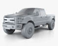 Ford F-554 Extreme Crew Cab pickup 2014 3D модель clay render