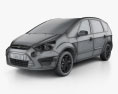 Ford S-Max 2014 3d model wire render
