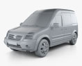 Ford Transit Connect LWB 2014 3D 모델  clay render