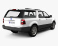 Ford Expedition 2014 3d model back view