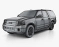 Ford Expedition 2014 3d model wire render
