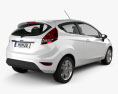 Ford Fiesta hatchback 3-door (EU) 2012 3d model back view