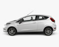 Ford Fiesta 해치백 3도어 (EU) 2012 3D 모델  side view