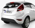 Ford Fiesta 해치백 3도어 (EU) 2012 3D 모델 