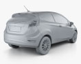 Ford Fiesta hatchback 3 portes (EU) 2013 Modèle 3d