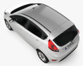 Ford Fiesta hatchback 5-door (EU) 2012 3d model top view