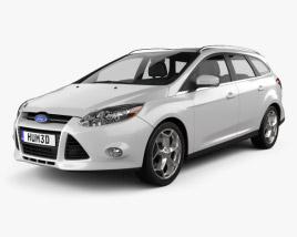 Ford Focus Wagon 2014 3D 모델 
