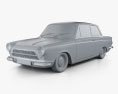 Ford Lotus Cortina Mk1 1963 3D-Modell clay render