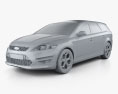 Ford Mondeo Turnier Titanium X Mk4 2013 3d model clay render