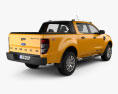 Ford Ranger Wildtrak Double Cab 2014 3d model back view