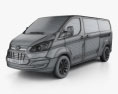 Ford Transit Custom Crew Van LWB 2015 3d model wire render