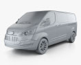Ford Transit Custom Crew Van LWB 2015 3D-Modell clay render
