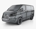 Ford Transit Custom Crew Van SWB 2015 3d model wire render