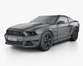 Ford Mustang 5.0 GT 2014 3d model wire render
