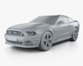 Ford Mustang 5.0 GT 2014 3d model clay render