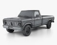 Ford F-150 1973 3D 모델  wire render