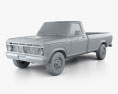 Ford F-150 1973 3D 모델  clay render