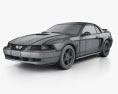 Ford Mustang GT クーペ 2004 3Dモデル wire render