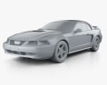 Ford Mustang GT 쿠페 2004 3D 모델  clay render
