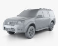 Ford Everest 2014 3D 모델  clay render