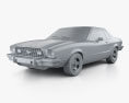 Ford Mustang coupe 1974 3d model clay render