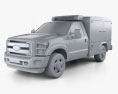 Ford Super Duty 8 Series 2014 3d model clay render