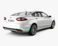 Ford Fusion (Mondeo) with HQ interior 2016 3d model back view