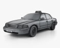 Ford Crown Victoria New York Taxi 2011 3d model wire render
