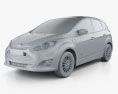 Ford C-MAX Energi 2014 3D-Modell clay render