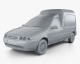 Ford Courier Van UK 1999 3d model clay render