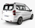 Ford Tourneo Courier 2016 3d model back view