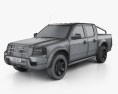 Ford Ranger ダブルキャブ 2003 3Dモデル wire render
