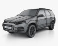 Ford Territory 2014 3D 모델  wire render