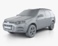 Ford Territory 2014 3D модель clay render