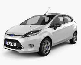 Ford Fiesta Zetec 5-door hatchback 2012 3D model