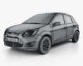 Ford Figo (Ikon Hatch) 2015 3d model wire render