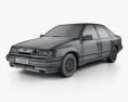 Ford Scorpio hatchback 1991 Modelo 3D wire render