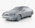 Ford Scorpio hatchback 1991 Modelo 3D clay render