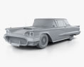 Ford Thunderbird Sport Coupe 1958 3d model clay render