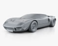 Ford GT40 1968 3d model clay render